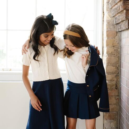 Hope & Henry Girls' Dressy Ponte Knit Riding Blazer in Kuwait