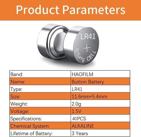 HAOFILM 10-Pack LR41 Button Batteries, AG3 392 384 SR41 1.5V Cell Battery in Saudi Arabia