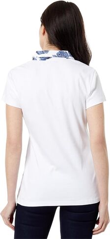 U.S. Polo Assn. womens Split-neck Rose Print Polo Shirt in Saudi Arabia