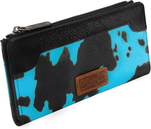 Montana West Wrangler Cow Print Tote Handbag and Bifold Credit Card Wallet Set in Saudi Arabia