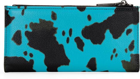 Montana West Wrangler Cow Print Tote Handbag and Bifold Credit Card Wallet Set in Saudi Arabia