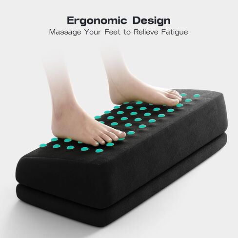 Foot Rest for Under Desk at Work - Gaming Foot Elevation Pillow, Wedge Pillow for Legs, 2 Adjustable Heights Ergonomic Under Desk Footrest, Perfect for Office, Home, and Gaming Use (Dark Grey) in Saudi Arabia
