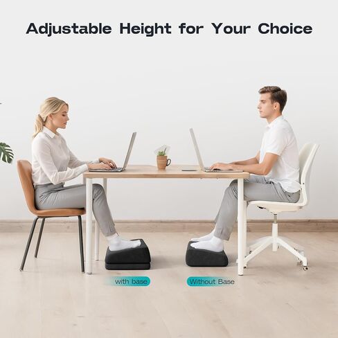 Foot Rest for Under Desk at Work - Gaming Foot Elevation Pillow, Wedge Pillow for Legs, 2 Adjustable Heights Ergonomic Under Desk Footrest, Perfect for Office, Home, and Gaming Use (Dark Grey) in Saudi Arabia