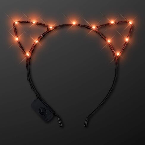 Starlight Kitty Light Up Cat Ears Headband with Orange LED Lights in Saudi Arabia
