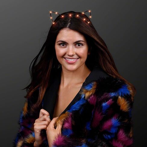 Starlight Kitty Light Up Cat Ears Headband with Orange LED Lights in Saudi Arabia