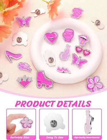Inbagi 20 Pcs Women Girl Power Enamel Pin Aesthetic Cute Flower Enamel Pin Pink Preppy Feminism Enamel Lapel Pin Women Empowerment Brooch for Gifts Backpack Hat in Saudi Arabia