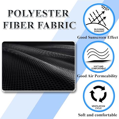 قطعتان من مظلة الشمس للنافذة الجانبية للشاحنة مع أكواب شفط، ألياف البوليستر للحماية من الأشعة فوق البنفسجية، مظلة نافذة RV متوافقة مع نصف شاحنة RV (21.6 بوصة × 23.6 بوصة) in Kuwait