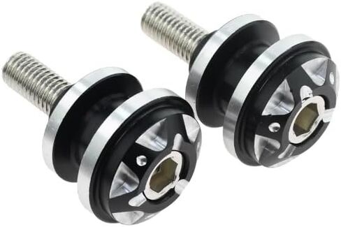 Pack of 2 Swing Arm Spools Universal M6 / M8 / M10 Motorcycle Accessories For Yamaha Kawasaki Honda Ducati Suzuki, Swingarm Slider Stand Paddock Screws (Gold) in Saudi Arabia