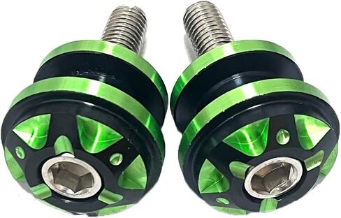 Pack of 2 Swing Arm Spools Universal M6 / M8 / M10 Motorcycle Accessories For Yamaha Kawasaki Honda Ducati Suzuki, Swingarm Slider Stand Paddock Screws (Gold) in Saudi Arabia