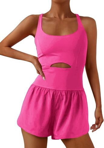 ReachMe Womens Running Onesie Workout Rompers Athletic Romper One Piece Outfits Exercise Jumpsuits Gym Yoga Clothes in Saudi Arabia