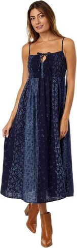 Lucky Brand Indigo Tie Front Maxi Dress in Saudi Arabia