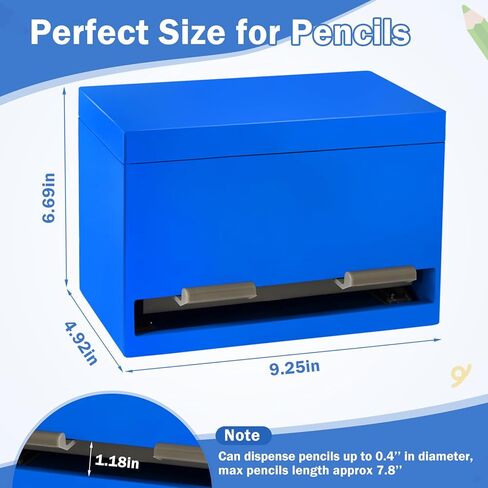 موزع أقلام رصاص من Aigybobo للفصل الدراسي، حامل أقلام رصاص خشبي للمكتب، يجب أن يمتلكه المعلم للتنظيم والتخزين، موزع أقلام الرصاص للفصول الدراسية والمكتب والمطبخ والمطعم (أسود) in Kuwait