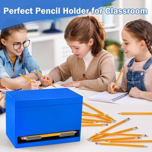موزع أقلام رصاص من Aigybobo للفصل الدراسي، حامل أقلام رصاص خشبي للمكتب، يجب أن يمتلكه المعلم للتنظيم والتخزين، موزع أقلام الرصاص للفصول الدراسية والمكتب والمطبخ والمطعم (أسود) in Kuwait