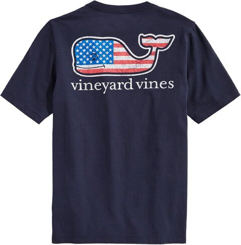 vineyard vines Boys' Flag Whale Short Sleeve Pocket Tee in Saudi Arabia