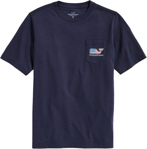 vineyard vines Boys' Flag Whale Short Sleeve Pocket Tee in Saudi Arabia