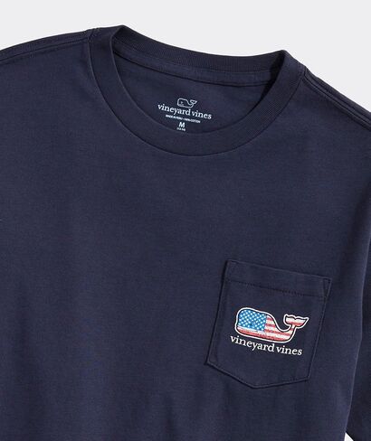 vineyard vines Boys' Flag Whale Short Sleeve Pocket Tee in Saudi Arabia