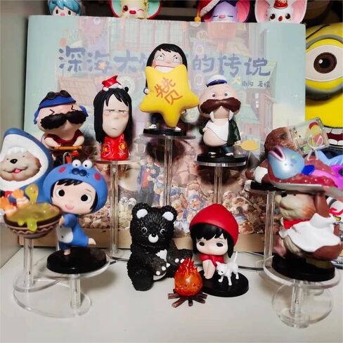 Transformable Acrylic Display Stand, Foldable POP Figure Stand, 9 Tier Display Risers for Figures, Collectibles, Toys and Dolls, Jewelry, Deformable Organizer Shelf in Saudi Arabia