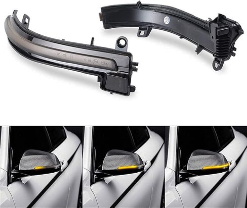 Gempro LED مرآة جانبية ماركر أضواء متتابعة العنبر مرآة بدوره إشارة مصباح لسيارات BMW 1 2 3 4 سلسلة F20 F21 F22 F30 F31 F35 F80 F32 F33 F36 F82، أسود مدخن in Kuwait