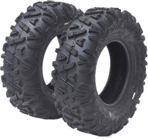 إطارات 25X8-12 ATV LANCER - إطارات لجميع التضاريس، والطرق الوعرة، والطين/الممرات لمركبات ATV وUTV، بدون أنبوب، مجموعة من 2 in Kuwait