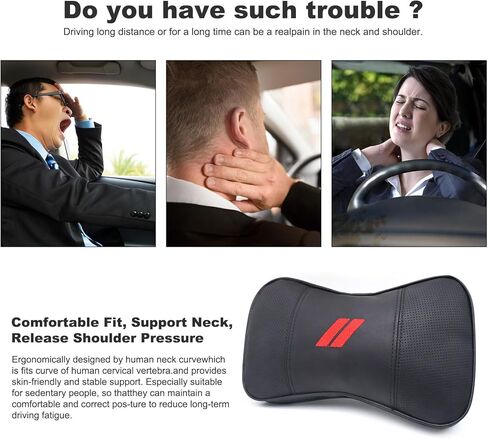 2 Pcs Car Neck Pillow Comfortable And Soft Car Seat Headrest Car Headrest Pillow for Dodge Accessories Neck Support Cushion Breathable and Removable Reduces Neck Pressure And Improves Driving Comfort in Kuwait