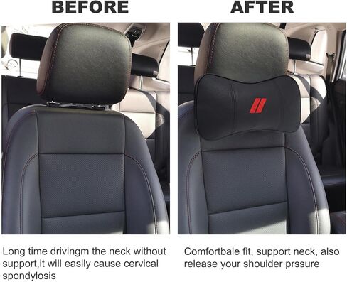 2 Pcs Car Neck Pillow Comfortable And Soft Car Seat Headrest Car Headrest Pillow for Dodge Accessories Neck Support Cushion Breathable and Removable Reduces Neck Pressure And Improves Driving Comfort in Kuwait