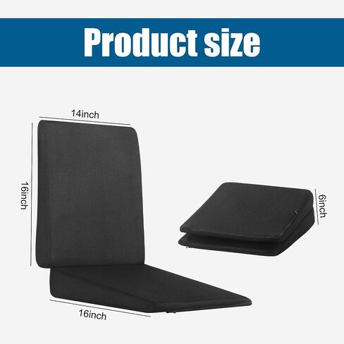 HOMBYS Adjustable Adult Car Booster Seat for Short Drivers-High Density Foam Support Car Seat Cushion for Driving 2 Heights for Different People, Car Seat Pad for Lower Back Pain Relief in Saudi Arabia
