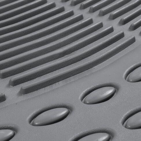 BDK Car SUV and Van Floor Rubber Mats - 3 Rows 4 Pieces, Heavy Duty All Weather Protection (Gray) - MT-783-781-GR in Saudi Arabia