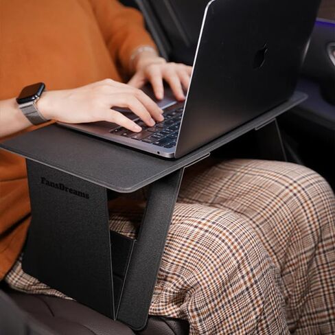 Foldable Laptop Desk Bed Desk, Pi Lap Desk Folding Desk Portable Desk Lightweight Mini Table for Study, Travel Desk, Folds in Half with Inner Storage Space (Black, Max) in Saudi Arabia