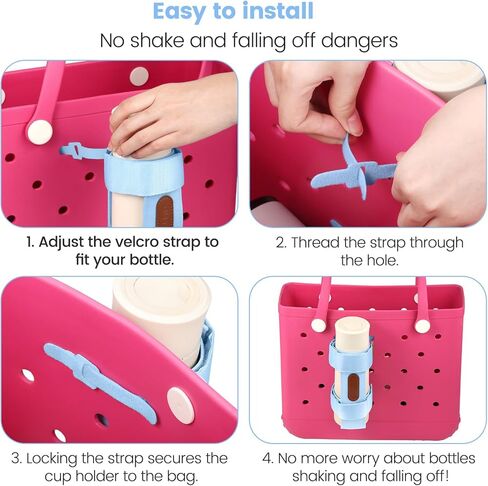 مجموعة ملحقات حقيبة بوج من السيليكون من OUTXE مكونة من 3 قطع، قطعتان من حامل أكواب حقيبة بوج لستانلي، حامل مشروبات كبير متوافق مع جميع حقائب بوج in Kuwait