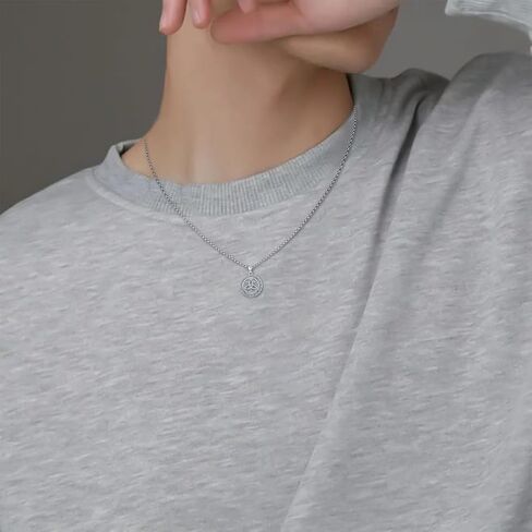 Tree of Life Necklace 925 Sterling Silver Tree Pendant Irish Celtic Knot Necklace Trinity Knot Pendant Irish Life Tree Celitc Jewelry Gifts for Men Women (Gold, Black, Silver) in Kuwait