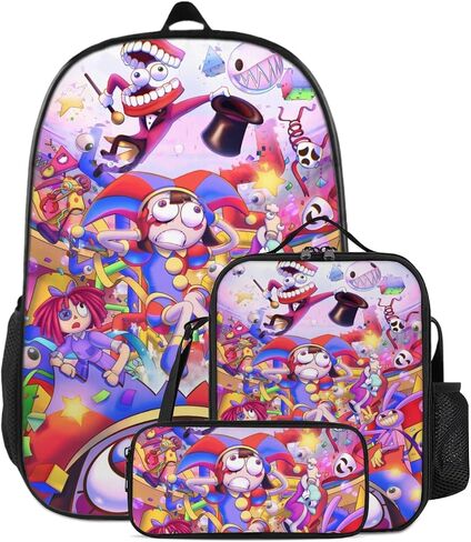 Cute Circus Backpack 3Pcs Backpack set 17 inch casual fashion laptop backpack (Cute Circus 3) in Saudi Arabia