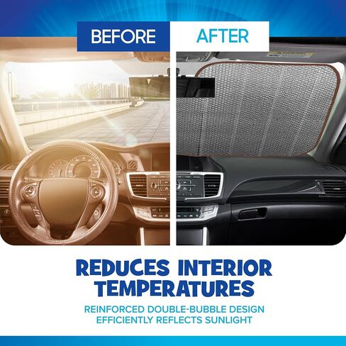 BDK Looney Tunes Road Trip Front Windshield Auto Shade, Accordion Folding Auto Sunshade for Car Truck SUV-Blocks UV Rays Sun Visor Protector, Keeps Your Vehicle Cool-58 x 27 Inch (WBAS-1102) in Saudi Arabia
