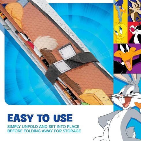 BDK Looney Tunes Road Trip Front Windshield Auto Shade, Accordion Folding Auto Sunshade for Car Truck SUV-Blocks UV Rays Sun Visor Protector, Keeps Your Vehicle Cool-58 x 27 Inch (WBAS-1102) in Saudi Arabia