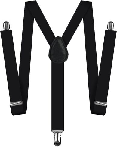 Suspenders For Men,Women Adjustable Suspends Bow Tie Set Solid Color Y Shape with Strong Clips Adjustable Braces in Saudi Arabia