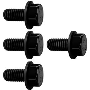 Car Top Front Skid Plate Bolts, M8 x 1 inch Metric Flanged Bolts, 12mm Top Flanged Hexagon Screws, 2-in-1 Top Bolt and Gasket Alloy Steel Class 10.9 XY, Car Accessories Compatible with T-oyota