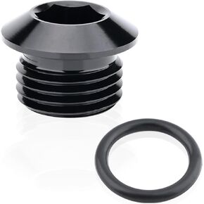 6AN Port Plug O Ring AN6 Hexagon Socket Head Plug 9/16-18UNF Male Thread Aluminum Fuel Hose Fittngs Adapter, Pack of 1