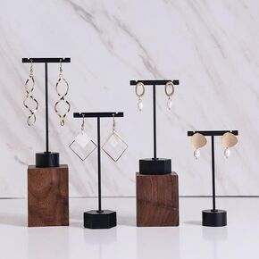 GISELA D 4Pcs Black Metal Earring T Bar Stand Retail Display Holders for Show, Jewelry Online Stores Photography Display Props (Black 4pcs) in Saudi Arabia