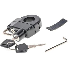 Universal Motorcycle Helmet Lock Anti-Theft Tamper-Proof Helmet Security Lock with 22mm/0.9in Handlebar fits for Motorbike Scooter Street Bike