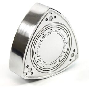 Aluminum Rotor Shaped Brake or Clutch Reservoir Cap - Polished - Rotary13B1
