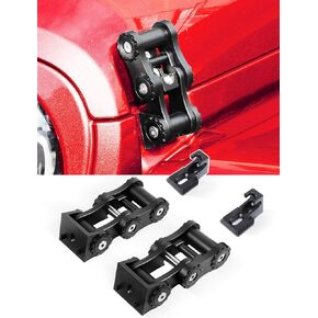 Savadicar Chain Hood Latch, Aluminum Hood Catch Kit for 2018 2019 2020 2021 2022 2023 Jeep Wrangler JL JLU & Gladiator JT, Hood Lock Replacement Accessories, Black, 2 PCs in Kuwait