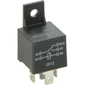 HELLA 933332011 12V 20/40A SPDT Relay with Bracket , Black