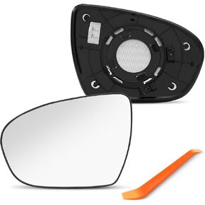 Compatible with Kia Optima Passenger Side Mirror 2011 2012 2013 2014 2015, Right Side Mirror Glass Replacement, Chrome, Power Heated with Backing Plate