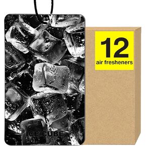 Car Air Freshener | 12Pcs Black Cube Automotive Interior Hanging Car Accessories Decor for Men