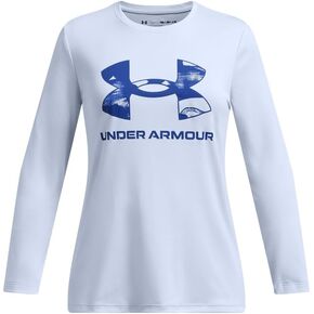Under Armour Girls' Tech Big Logo Printed Long Sleeve