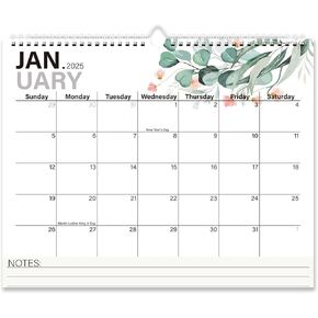 2025-2026 Wall Calendar 18-Month Wall Calendar, Plant Design, 11.2 x 14.2 inches, Weekly & Daily Planner