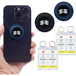 SWATOM Princess Cruise Medallion Holder 4P Cruise Luggage Tags & Princess Medallion Phone Stickers Accessories 2024 & 2025 Waterproof PVC Holders for Carnival Ocean Medallion
