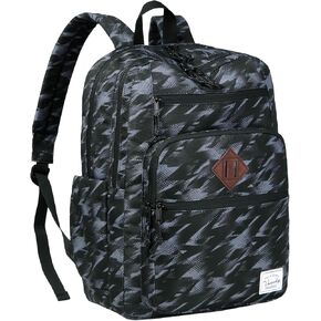 VASCHY Travel Backpack,Bookbag Schoolbag Casual Daypack for High School/College/Adults/Men/Work Black Camo