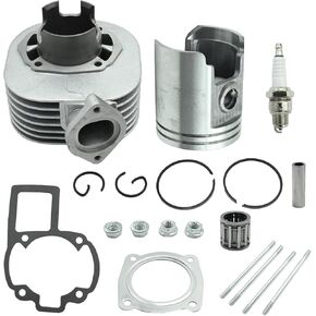 11210‑40B01 80cc Cylinder Piston Gasket Top End Kit Replacement for Kawasaki KFX80 2003 2004 2005 2006 Replacement for Suzuki Quadsport LT80 1987-2006