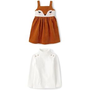 Gymboree Girls' Overall Skirt and Shirt, Matching Toddler Outfit