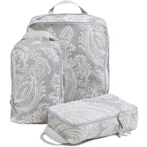 Vera Bradley Women's Compression Packing Cube 3-Piece Set Travel Accessory, Botanical Ditsy, One Size